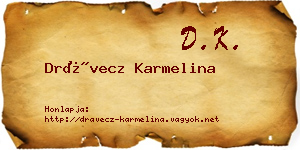 Drávecz Karmelina névjegykártya